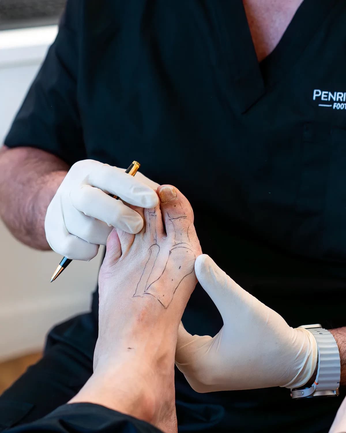 In-clinic foot procedure being carried out at Penrith Podiatry